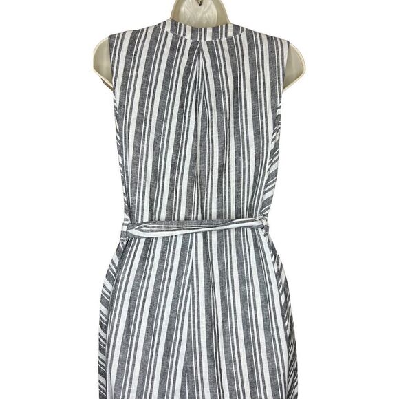 Laundry by Shelli Segal Linen Striped Sleeveless Jumpsuit NWT Size 0 - Picture 8 of 12